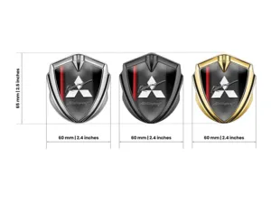 Mitsubishi Emblema Coche Insignia Lujoso Acabado Aleación Diseño